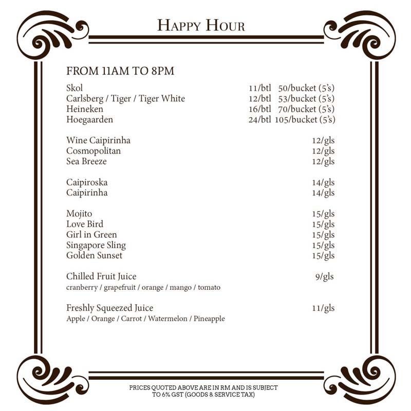 Beach Blanket Babylon. Aircon section available from 123pm (latest