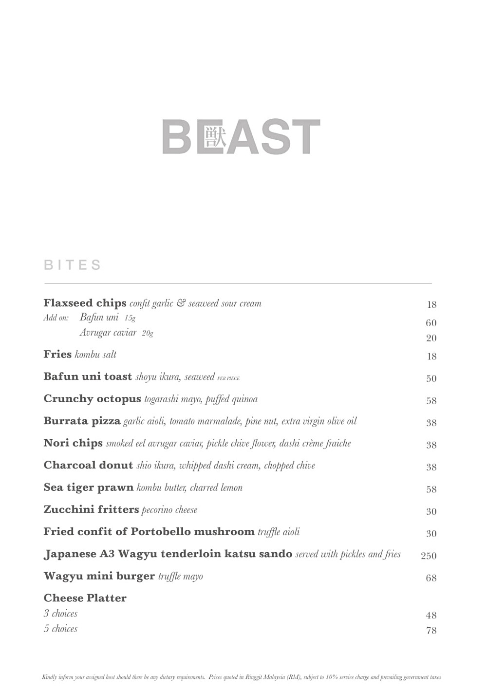Beast by BIG - Steakhouse, Bukit Damansara, Kuala Lumpur TABLEAPP