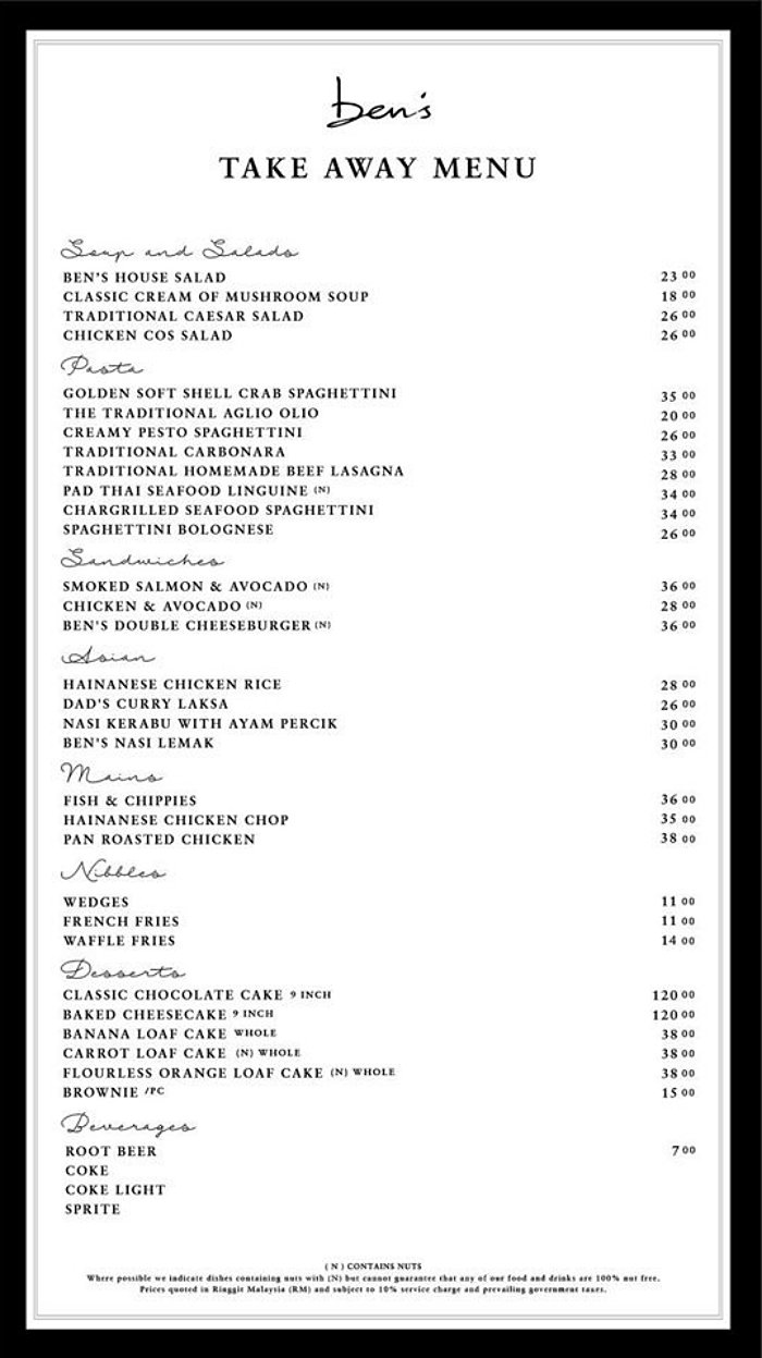 Ben S The Gardens Mall Western The Gardens Mall Kuala Lumpur Tableapp